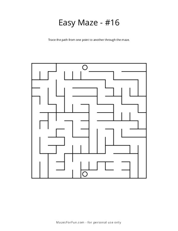 Easy Square Maze - 16