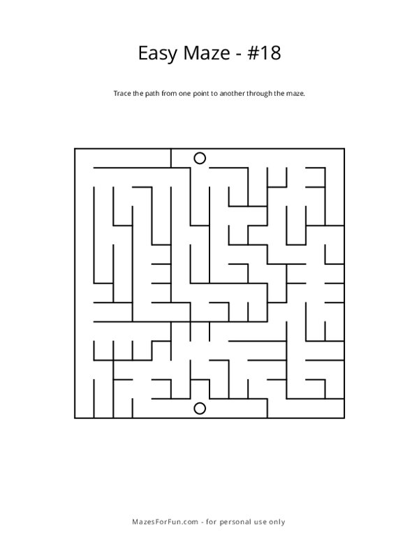 Easy Square Maze - 18