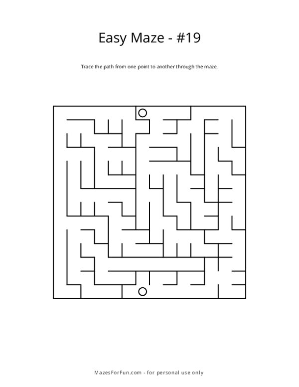 Easy Square Maze - 19