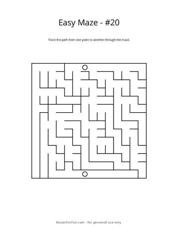 Easy Square Maze - 20