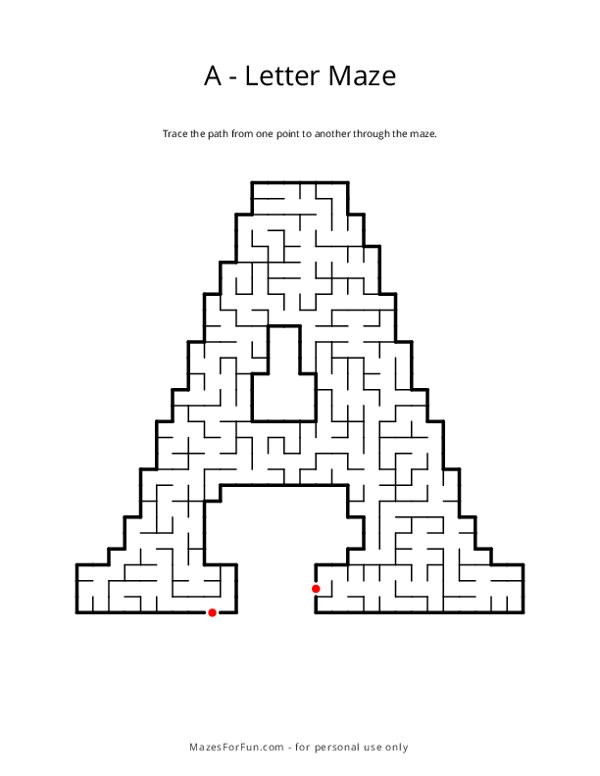 Letter Maze - A