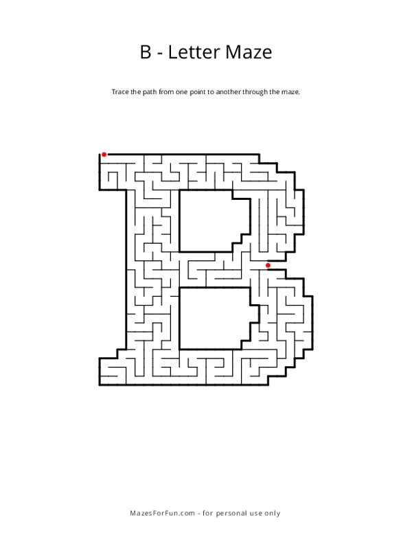 Letter Maze - B
