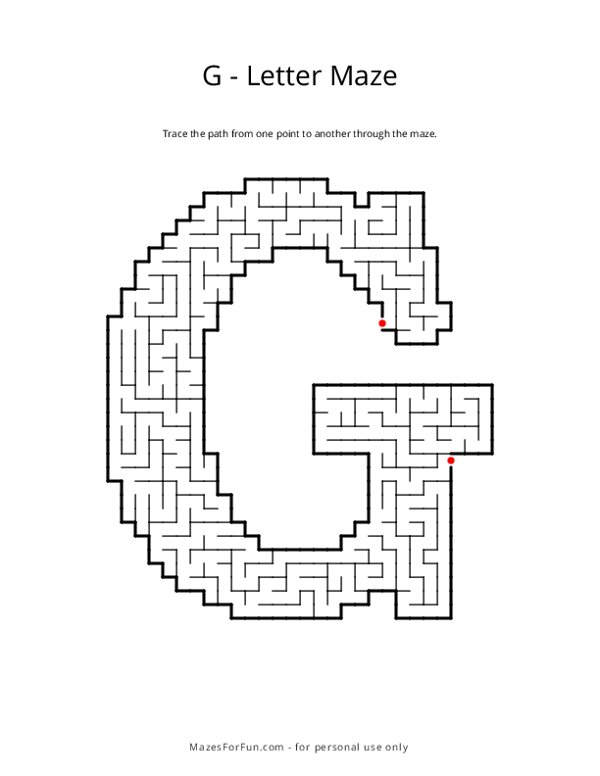 Letter Maze - G