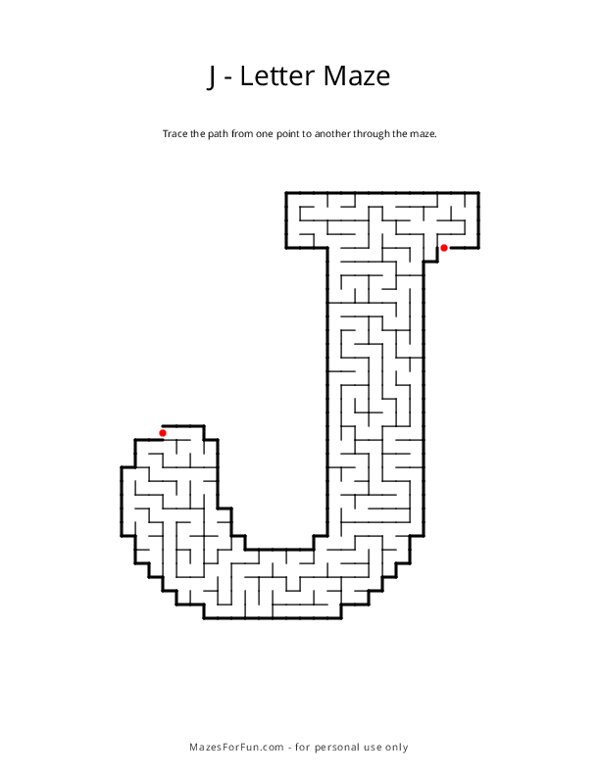Letter Maze - J