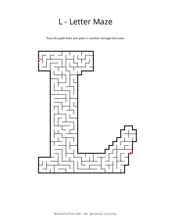Letter Maze - L