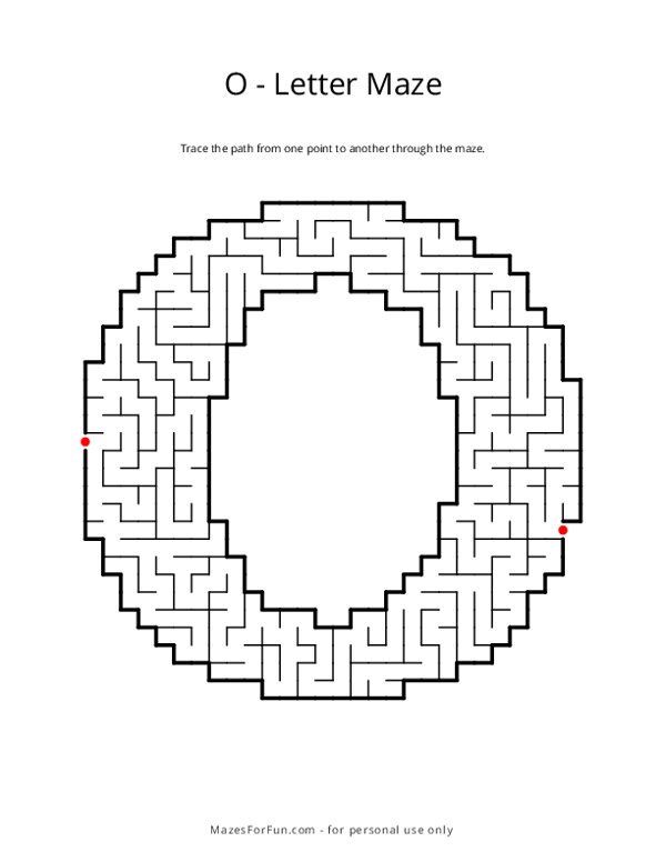 Letter Maze - O