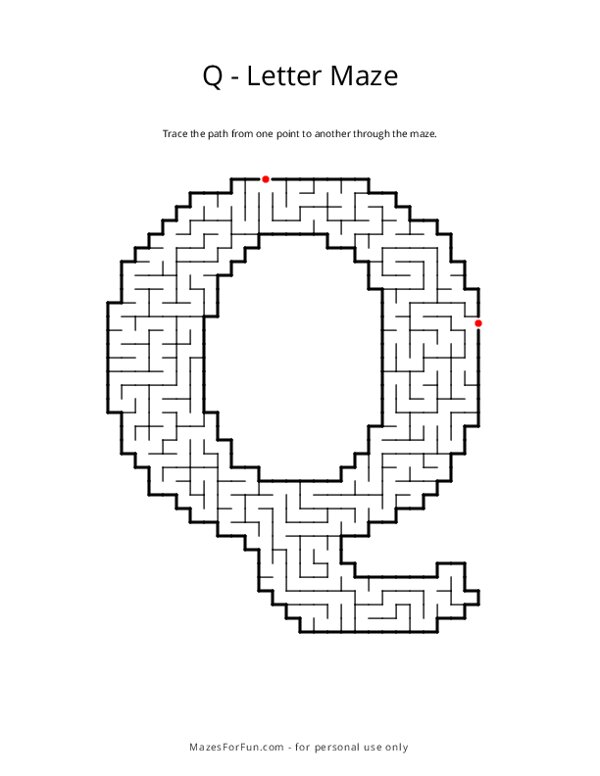 Letter Maze - Q