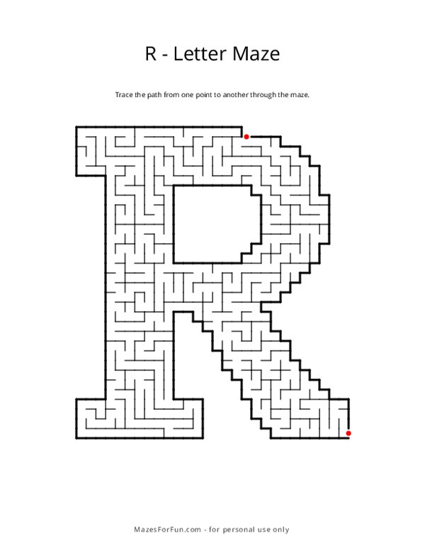 Letter Maze - R