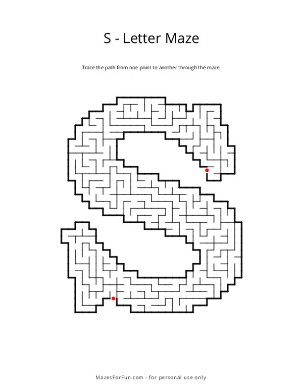 Letter Maze - S